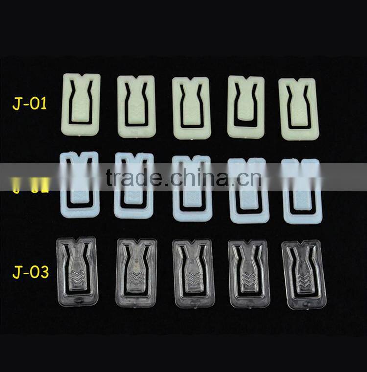 3.4*1.9*0.25cm PS White Square Shape Plastic Clip for Garment Accessory