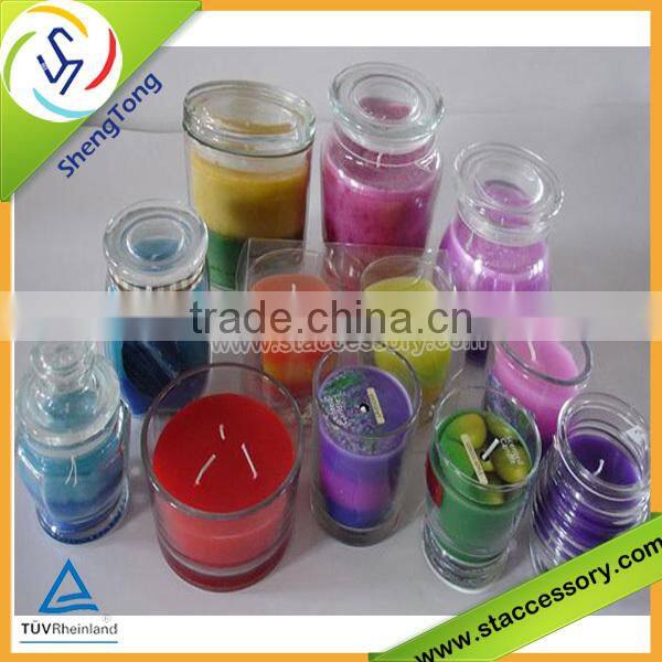 High quality glass candle jar with lid wholesale hot selling