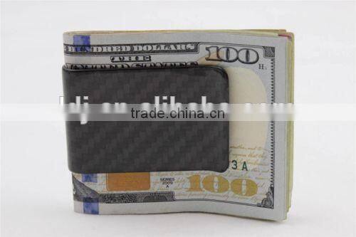 Real Carbon Fiber Money Clip Business Credit Card Holder Wallet Gloss Carbon Money Clip