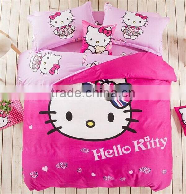 Hot selling Hello Kitty Bedding sets Kids cotton bedding set wholesale price