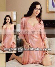 100% Sexy Silk fabric bathrobe--OEKO certificate