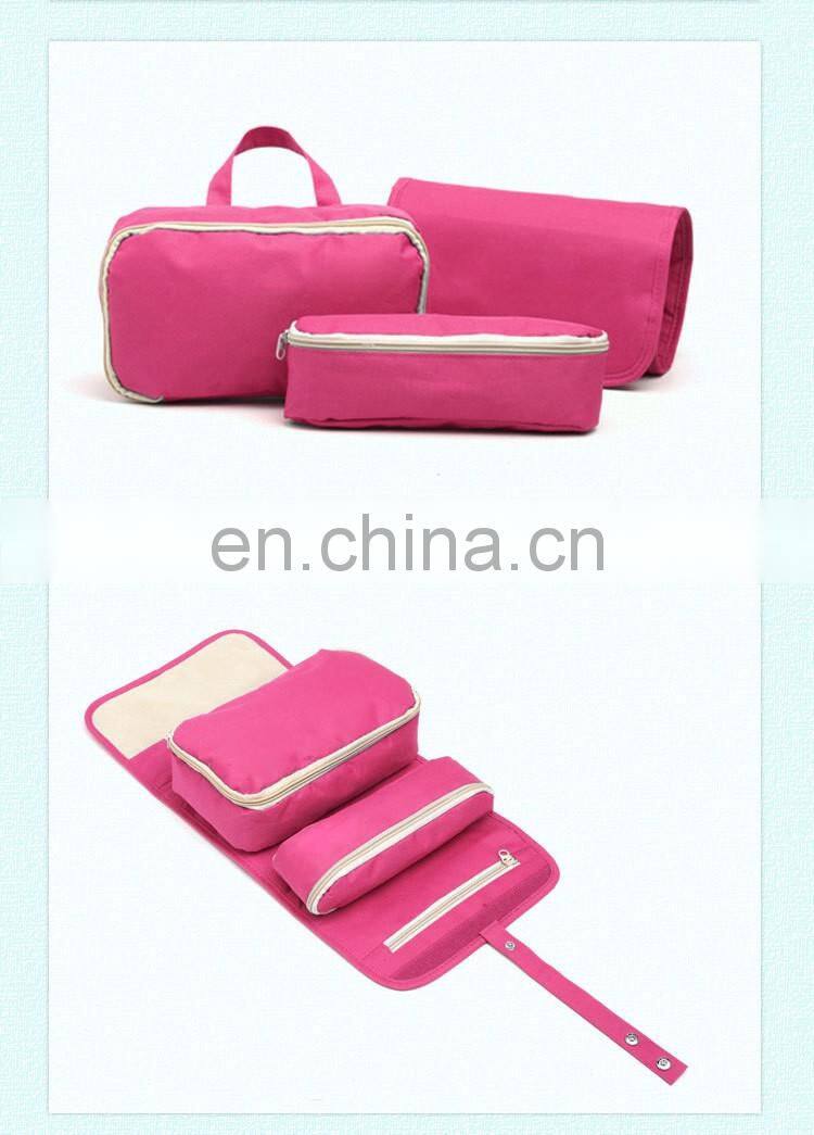 wholesale candy color multi-function removeable cosmetic travel bag