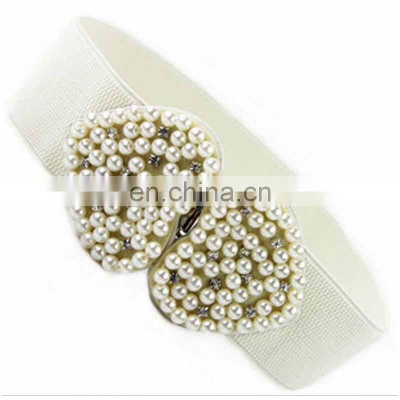 factory customize wholesale woman ladies metal mirror wide waist belt with chain