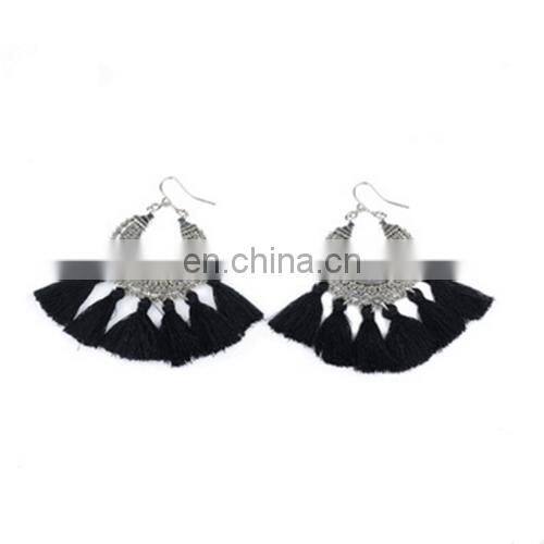 Ladies fashion Alloy Multicolor lovely tassel earrings for all purpose