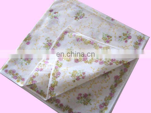 Sweet blue small flower handkerchief for lady