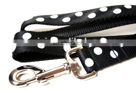 New arrivel black polka dot nylon dog leash