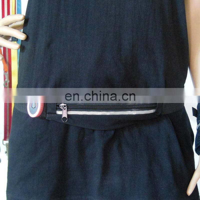 LED belt with POUCH for sport led belt waist pouchbelt wallet pouch