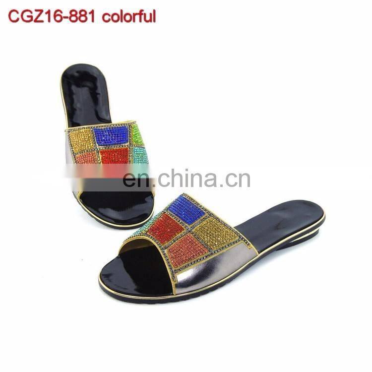 ladies slipper with stones