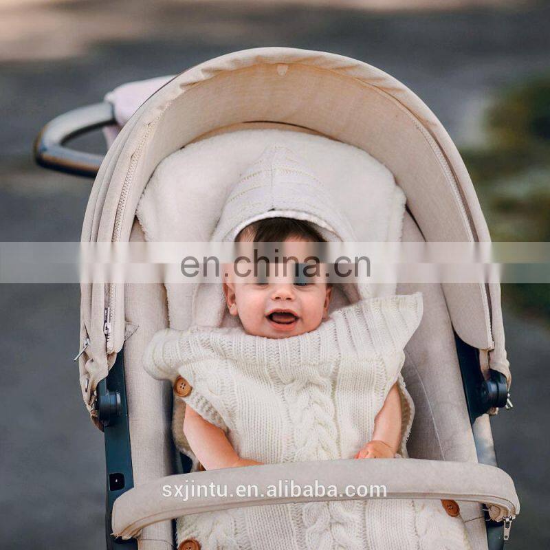 Newborn Baby Wrap Swaddle Blanket Baby Toddler Thick Knit Soft Warm Blanket Swaddle Sleeping Bag Stroller Sack