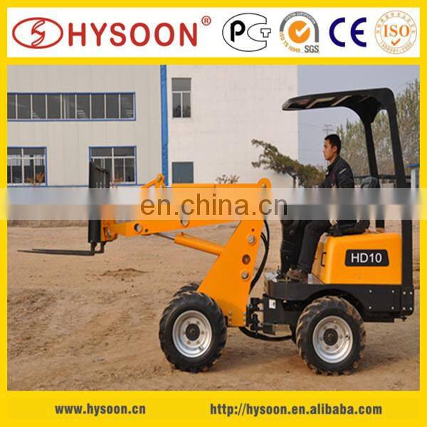 Taian hysoon mini fork wheel loader HD10L