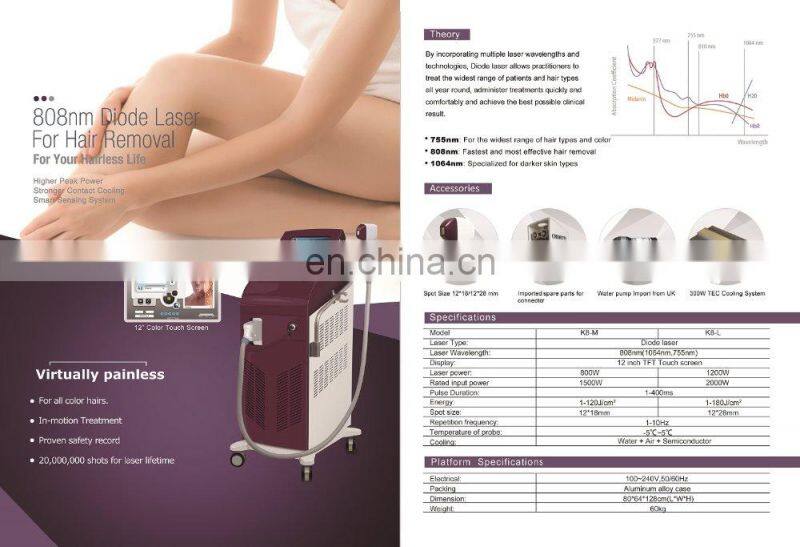 808 Alma Laser Diode Laser For Hair Removal Home Use Equipment