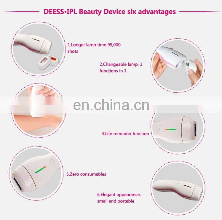 DEESS leg arm face body rechargeable remover epilator ipl laser hair removal