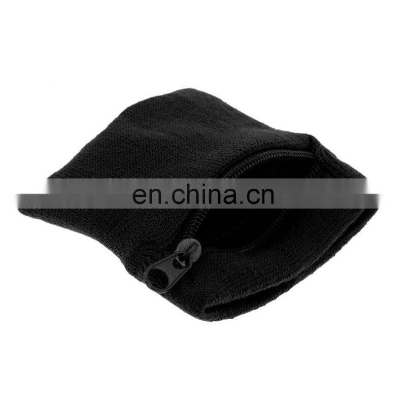 Factory Hot Sales Girl Cotton Sport Sweat Wrist Band with Pocket