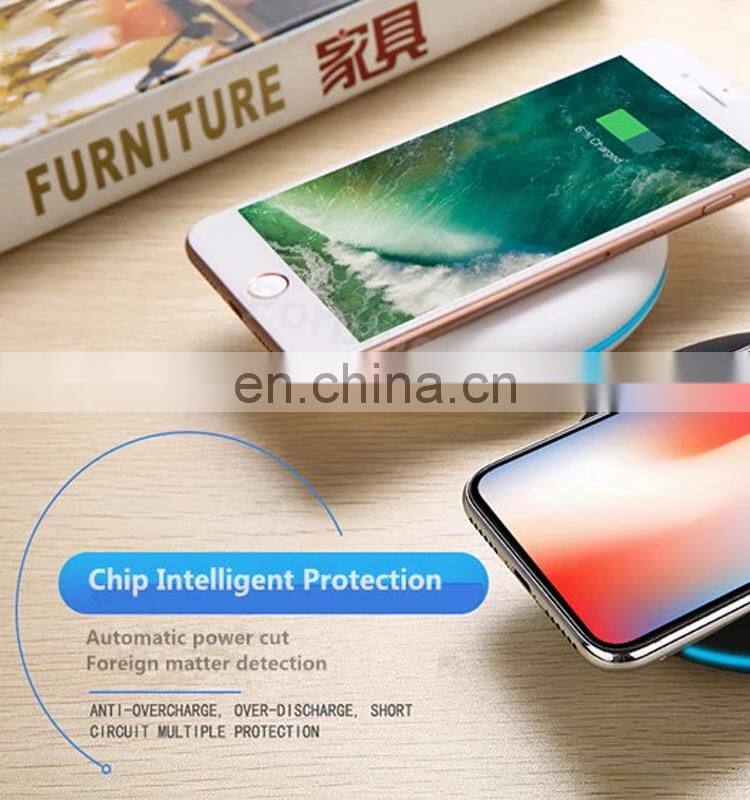 Round shape keychain 5000mah wireless Fast Charge portable power bank