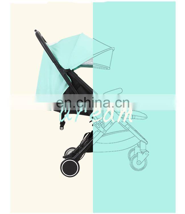 Lightweight Fiber Heated Adjustable Handle Baby Stroller