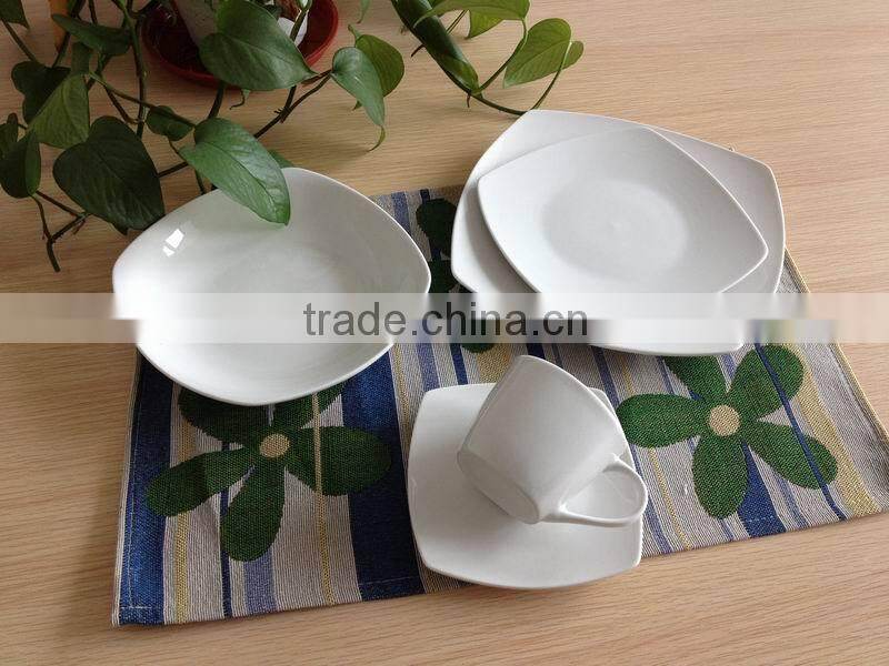 high quality square dinner set,ceramic dinner ware,porcelain ware