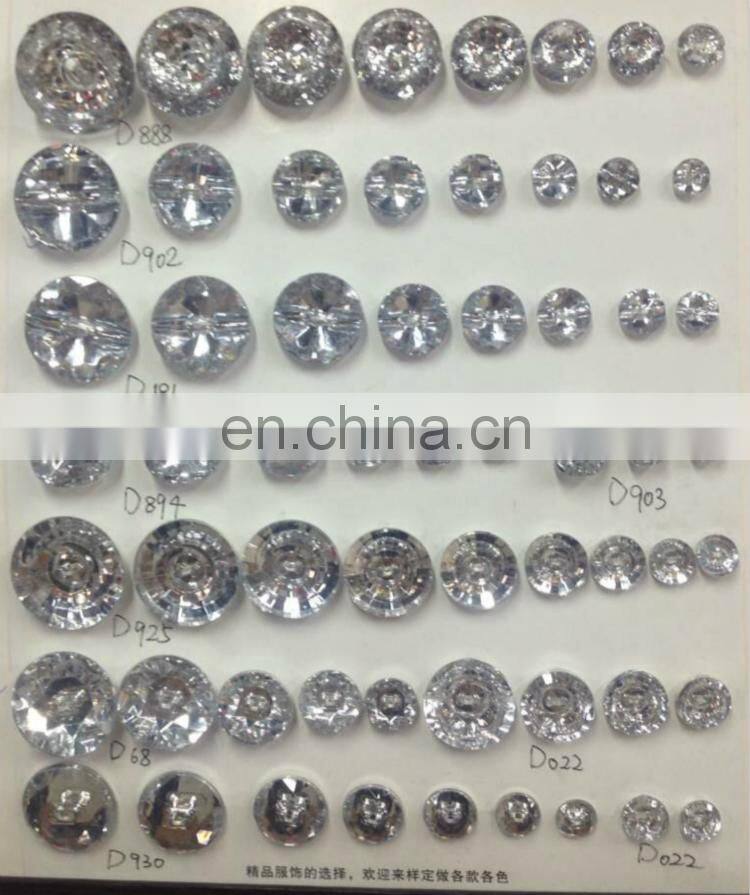 15MM Customized Size Round Clear Diamond Rhinestone Acrylic Button
