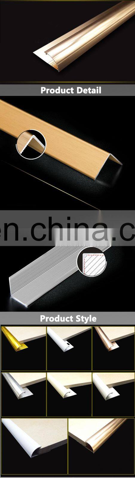 edge tile wholesale Silver color aluminum tile trim