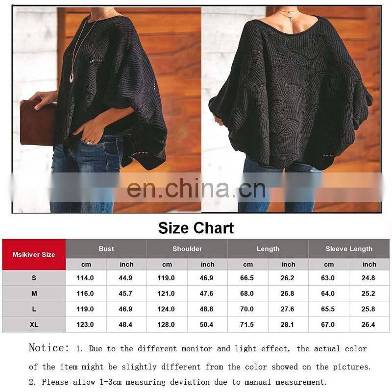 Wholesale custom women's sweaters Casual and comfortable Loose Solid color Large size hollow-carved design fashion