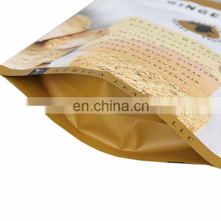 Stand up Custom Printed Logo Aluminum Foil Laminated Mylar Zip Lock Plastic Food Powder Spices Bags