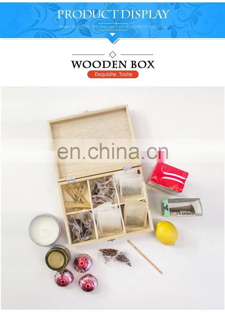 Promotional handmade double bottle paulownia wooden wine box