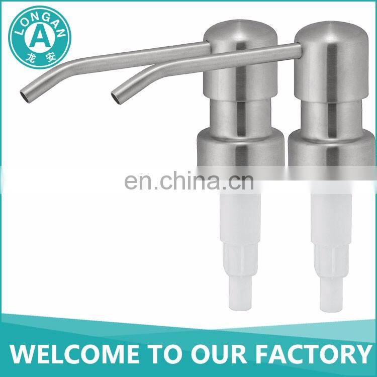 Free sample chrome 1cc / 2cc stainless steel 304 liquid soap penis lotion pump 24/410