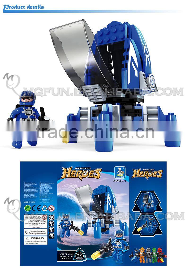 Mini Qute outer space robot machine aircraft super hero action figure plastic models building block educational toy NO.25371