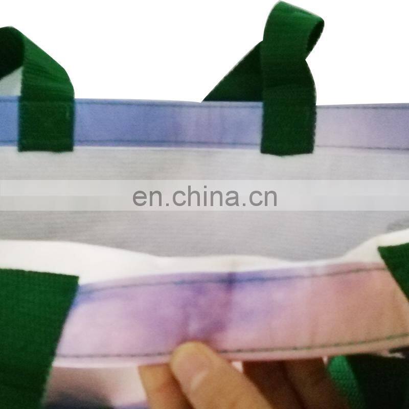 Eco friendly reusable rpet fabric bag recycled material shopping totes bags with lamination