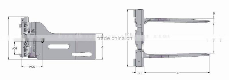 forklift attachment bale clamp