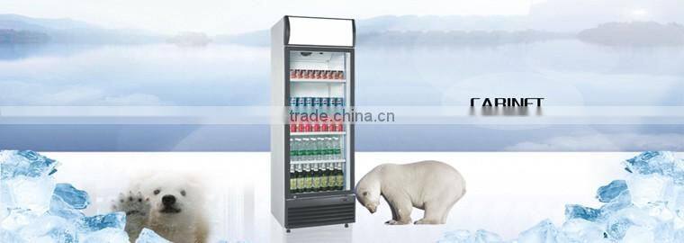 Commercial Glass door upright display beverage cooler showcase