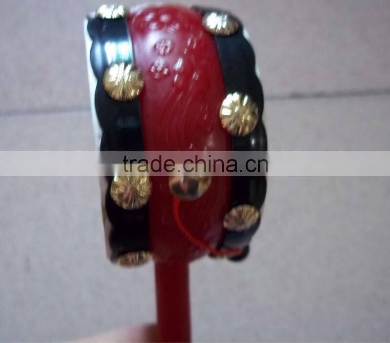 kids toy rattle drum, custom logo print hand drum, Chinese traditional tambourine
