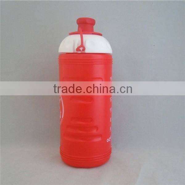 CHINA RED BPA FREE PE SPORTS BOTTLE WITH WATER LINE AND CAPS