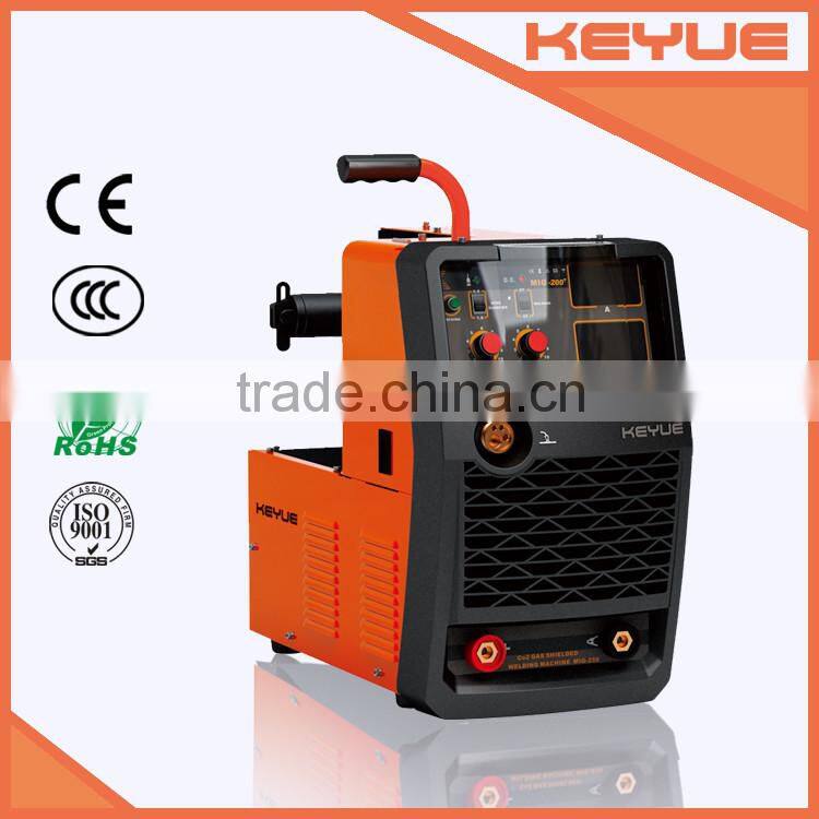 IGBT DC Inverter single phase high frequency portable and compact CO2 gas tig/ SMAW /mig/mag welder MIG-200