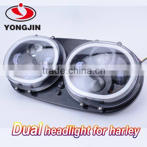 Harley street glide driving headlight cover double lens projector headlight