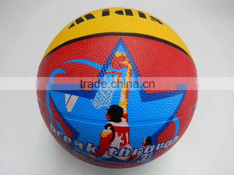Customized high quality rubber basketball size 7 for promotion