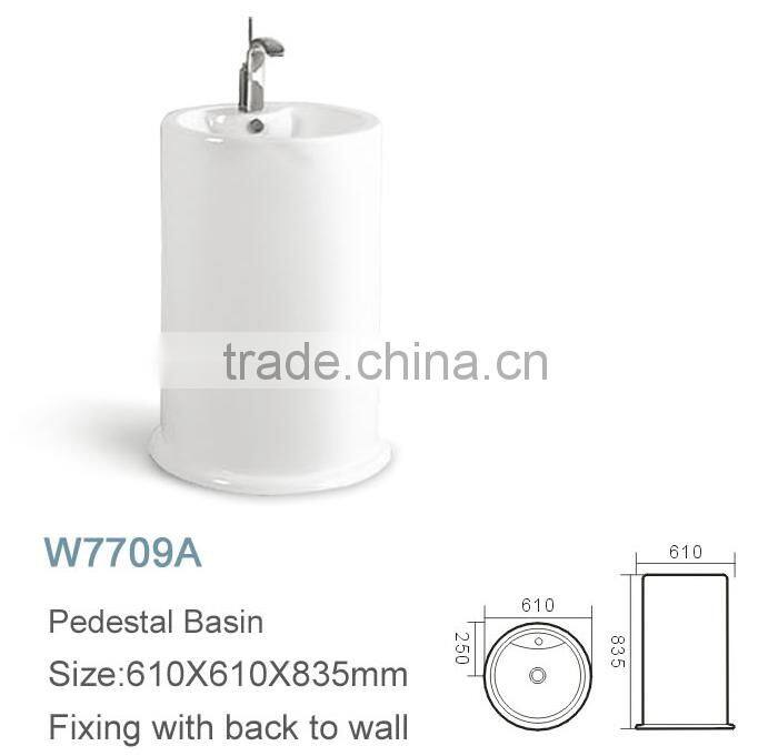 One piece floor standing hotel ceramic brand new first rank basin