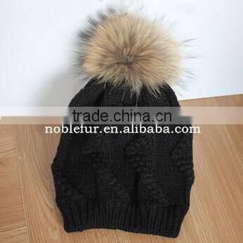 various style rabbit fur plain solid color female pompom headwear