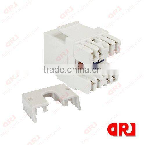 180 Degree White CAT6 RJ45 UTP Keystone Jack