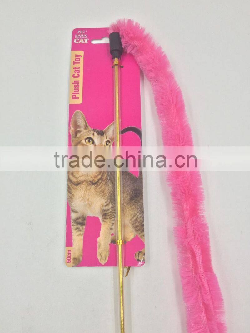 Long Wire Dangle Faux Mouse Pet Teaser Wand Cat Toy