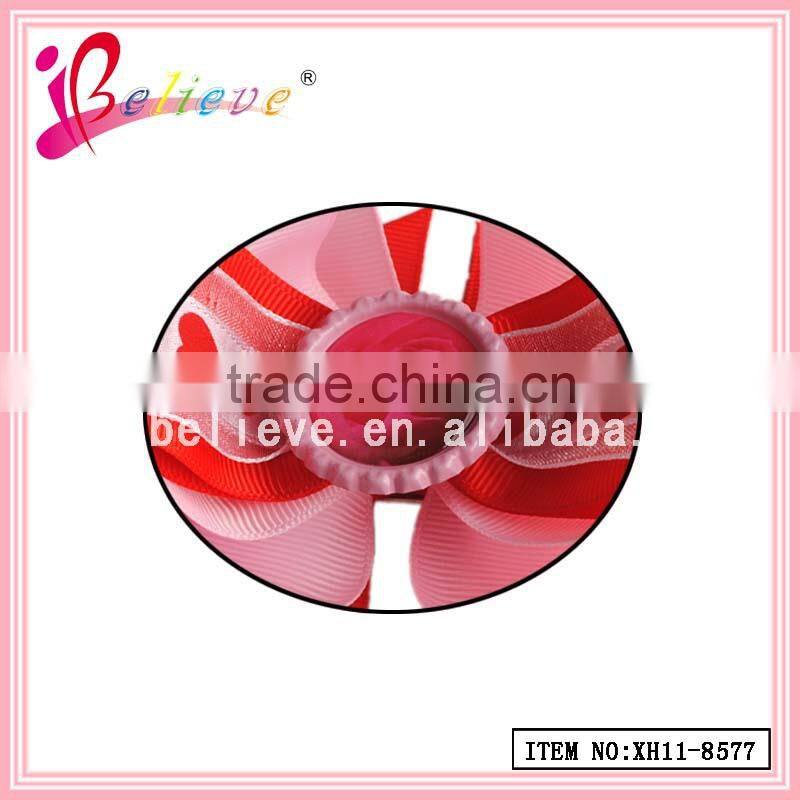 2015 Customized girls hair bow bouqitue valentine's day headwear