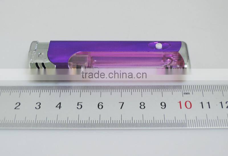 hot selling product cigarette butane gas lighter, heavy electronics ISO9994 lighter with LED and child safety