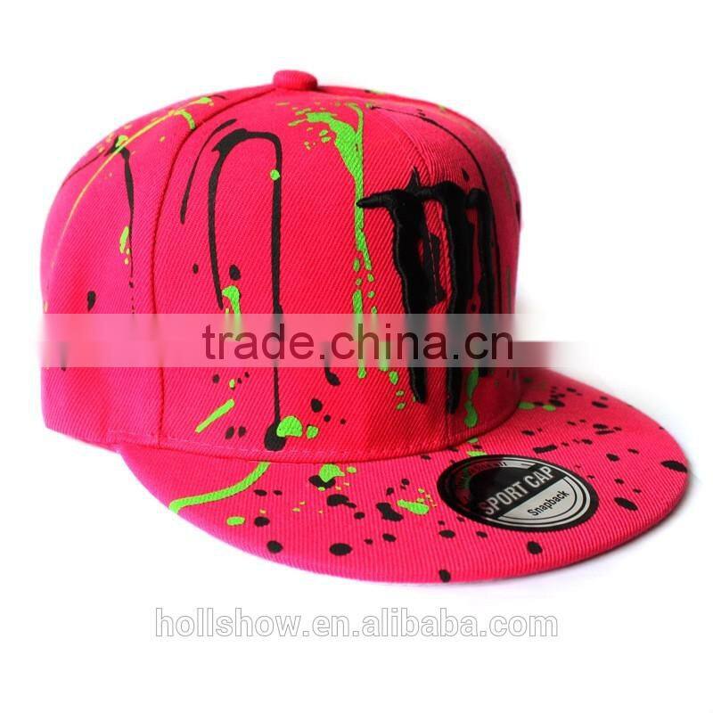 Fashion Cool Aiptasia Embroidery Man Women Hiphop Snapback Flat Brim Cap