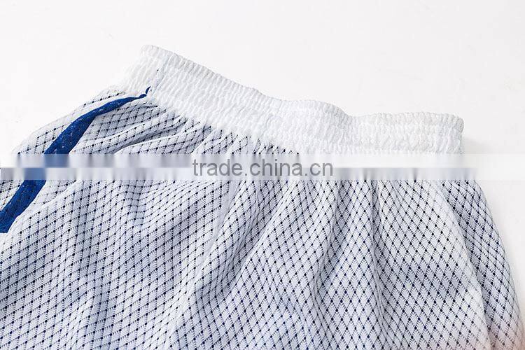 yellow contrast blue mesh fabric digital printing sleeveless basketball uniforms yellow