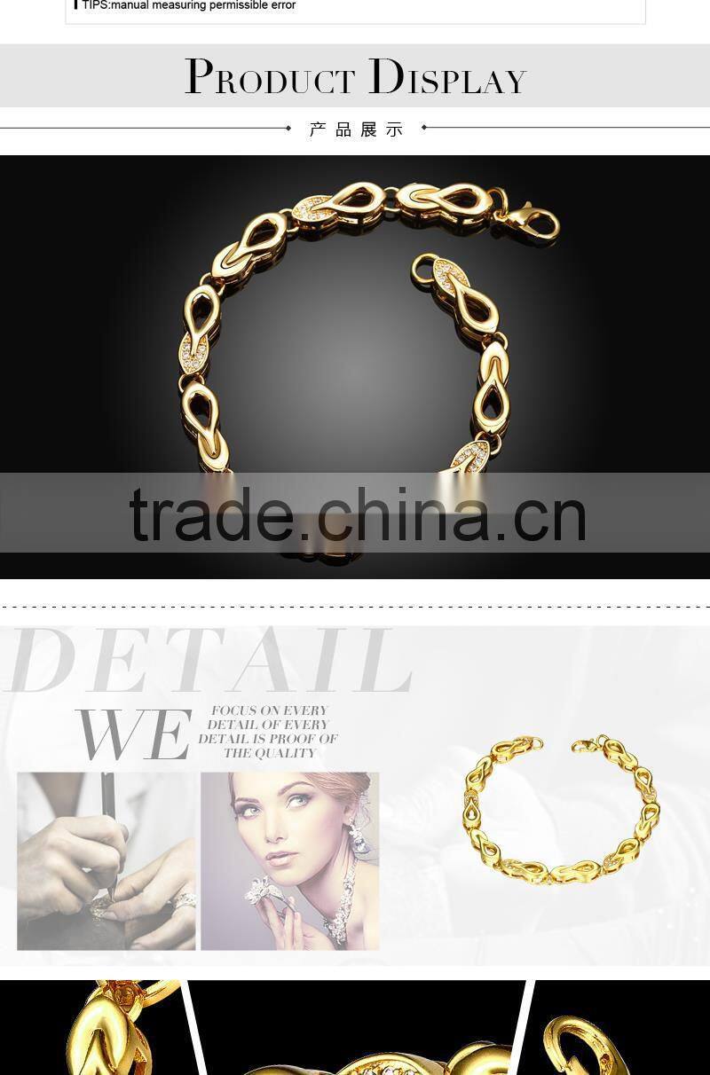 Exquisite Chinese products 18k gold hand chunky jewellry chain bracelet for men