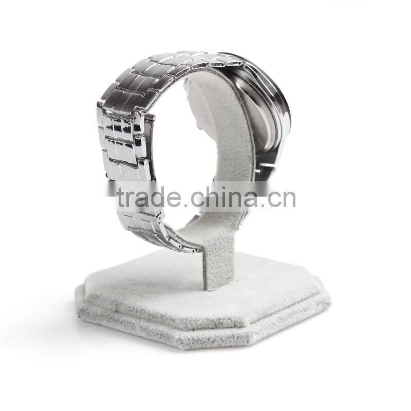 Wholesale Gray DIY Fabric Watch C-stand Bracelet Jewelry Display Stand Holder Showcase Watch Display Stand Holder