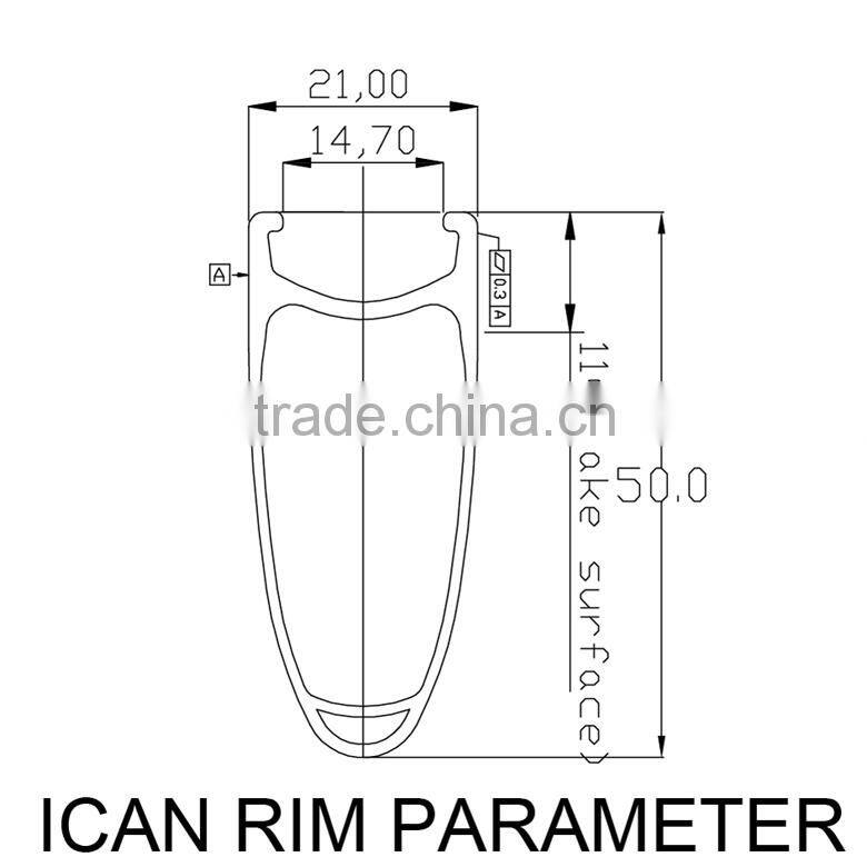 Carbon Light Aero Wheels Road Bike wheelset clincher 50mm for Sale
