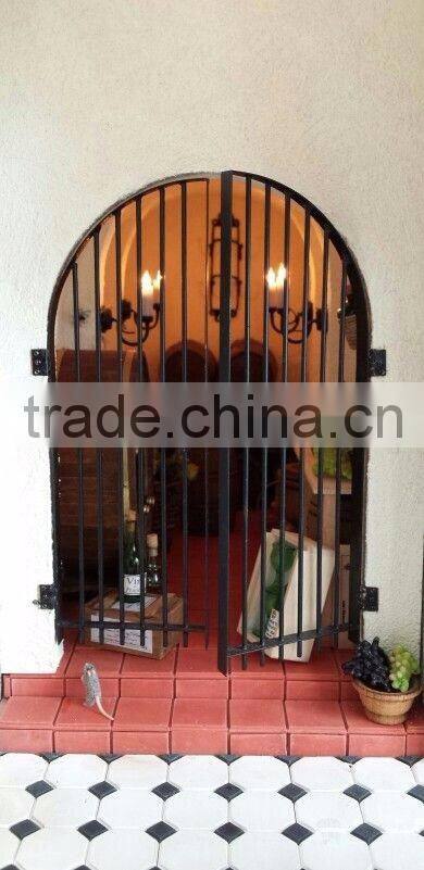 wrought iron decorative wine cellar door,customized size,hand-forged door