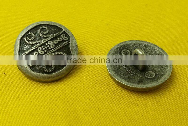 20mm High Quality Anti-silver NF color Metal Shank Button -- MJ1543