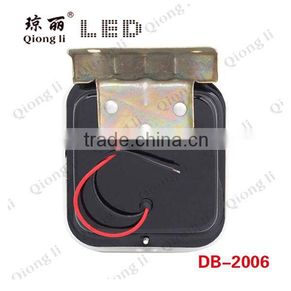 high quality steel bracket PC lens 24v led red universal square lamp red