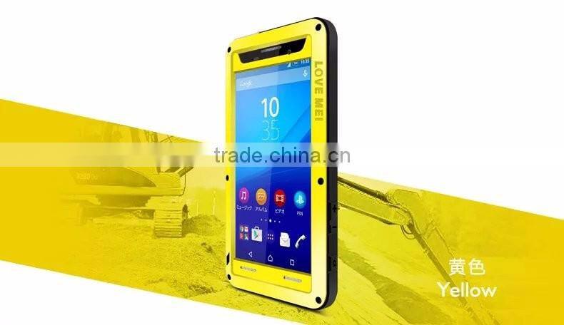 Original Love Mei Waterproof Case For Sony Xperia m5 Shockproof Metal Powerful Gorilla Glass Hybrid Phone Cover Case TB-0151